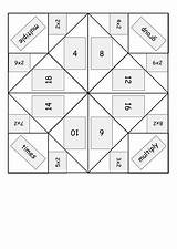 Fortune Teller Origami Multiplication Printable Tables Tellers 5x sketch template