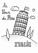 Pisa Monumentos Pise Escolares Italie Maternelle Caratulas Torre Importantes Pagine Inclinada Cucaluna Colorare Kawaii Bambini sketch template