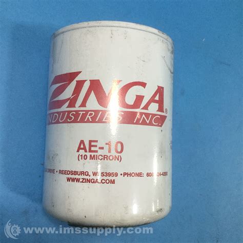zinga industries ae 10 spin on filter element 10 micron ims supply
