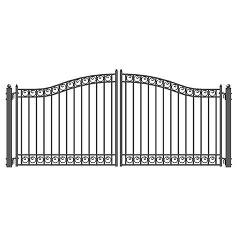 aleko aleko dublin style iron gate  ft dual swing driveway gate lowescom driveway gate