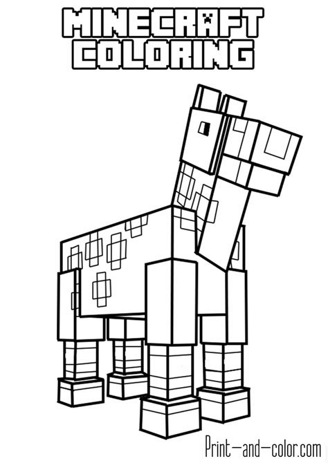 minecraft coloring pages print  colorcom