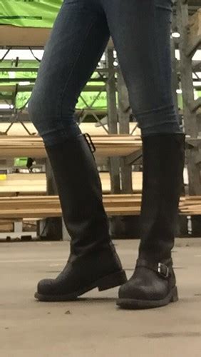 gf s shopping in primeboots i call them leather gay boots