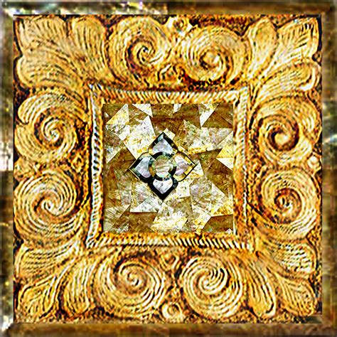 ornate gold tile  shell mosaic   lilipilyspirit  deviantart