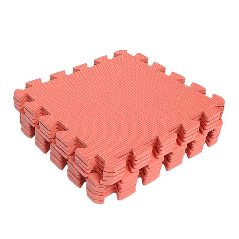 pcs interlocking eva foam exercise floor mats gym garage red play mat
