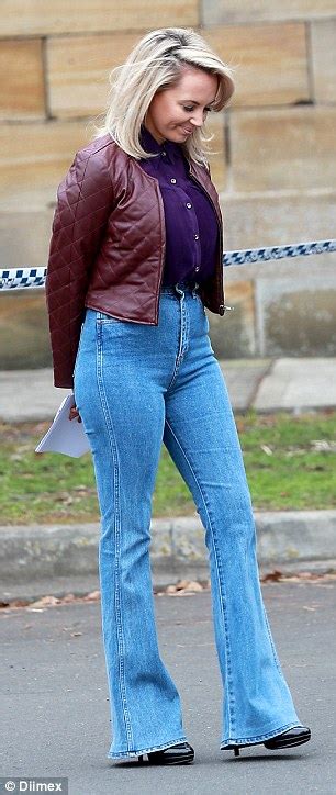 samantha jade flaunts her shapely derrière in skin tight jeans filming