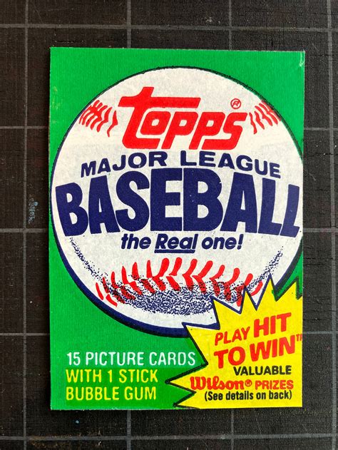 handmade vintage baseball card wax wrapper magnet topps etsy