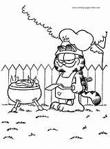 Coloring Garfield Pages Cartoon Color Printable Character Kids Sheets Found sketch template