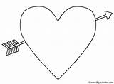 Coloring Arrow Emoji Heart Pages Hearts Valentine Printable Color Valentines Template Print Bigactivities Happy sketch template