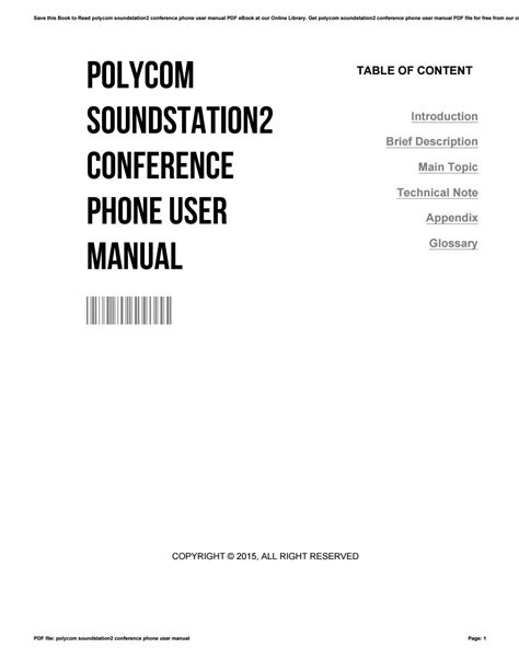 polycom soundstation conference phone user manual  zhcne issuu