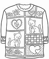 Sweater Coloring Ugly Christmas Pattern Sweaters Pages Printable Categories sketch template