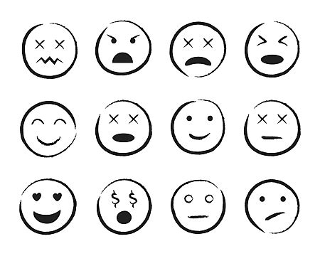 winking face black  white clipart images    pngtree