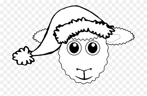 sheep black  white goat clipart black  white outline sheep head
