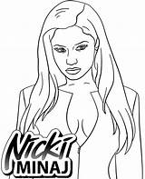 Coloring Nicki Minaj Topcoloringpages Print Singer sketch template