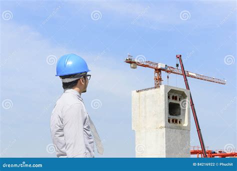 construction engineer    construction site stock photo