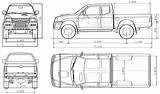L200 Mitsubishi Cab Warrior Club Blueprint 2007 Pickup Blueprints Truck Crew Car Size Vector Model Specs Specification Technical Drawings Request sketch template