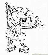 Rugrats Angelica Coloring Printable Pages Happy Color Cartoons sketch template