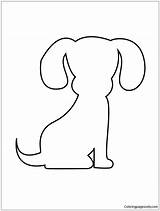 Puppy Stencil Pages Coloring Color sketch template