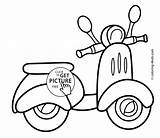 Kleurplaat Moto Kleurplaten Tekenen Vervoer Weltkugel Kindern Volwassenen Makkelijk Disegnare Einzigartig Scooters 4kids Afkomstig Stampare sketch template