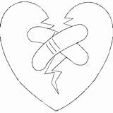 Coloring Pages Broken Heart Hearts Wings Cliparts Library Clipart 2007 Pony October sketch template