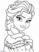 Frozen Coloring Pages Printable Elsa Queen Anna Print Color Cute Olaf Snowman sketch template