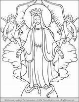 Rosary Glorious Mysteries Catholic Coronation Thecatholickid Getdrawings Crowned sketch template