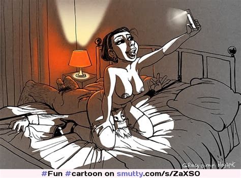 Cartoon Facesitting Selfie Phone Smile Cunnilingus