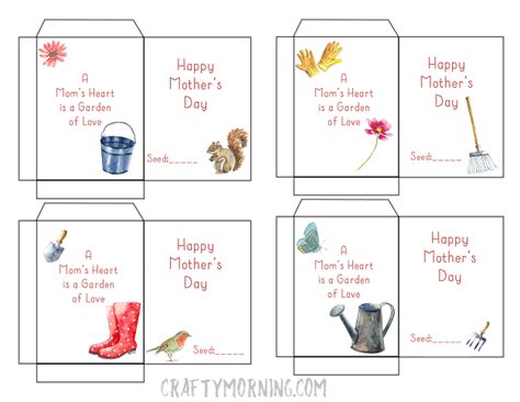 mothers day seed packet printables crafty morning