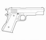 Colt 1911 Guns M1911 sketch template