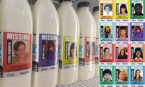 missing persons   pictured  milk bottles   bid  solve
