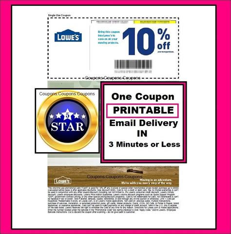 Cool One Lowes 10 Off Printable Coupon Valid For In