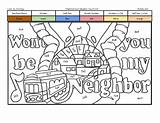 Coloring Rogers Neighbor Pages Good National Mister Multiplication Fact Strategy sketch template
