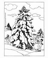Christmas Coloring Pages Classic Kerstmis Traditional Kids Traditioneel Fun Kleurplaten Bible Hunting Snow Xmas Evergreen Winter Scene Zo Printable sketch template