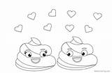 Poop Coloring Emoji Pages Printable Heart Sheets Template Bettercoloring sketch template