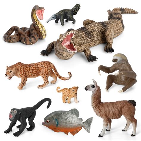 volnau pcs south america animal figurines toys figures zoo pack  toddlers kids christmas