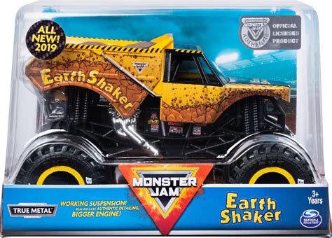 monster jam official earth shaker monster truck die cast vehicle