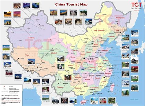 tourist map  china tourist attractions  monuments  china