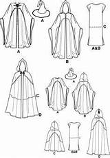Cloak Robe Hooded Wizard Cloaks Patron Pintando Gandalf Reaper Grim Capas Febrero Arquera Traje Vestiti Halloweenforum Abito Medievali sketch template