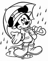 Disegni Topolino Colorare Bambini Coloring Rain Minnie Micky Dibujos Showers Clubhouse Rainy Minne sketch template