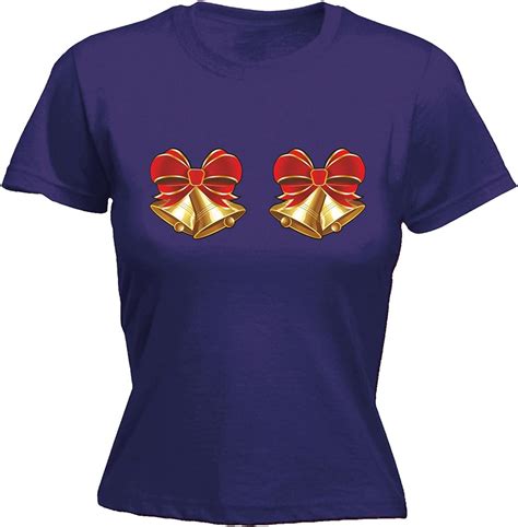 123t Womens Bell Boobs Christmas T Shirt Uk Clothing