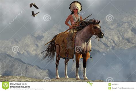 Indian Soaring Eagle Stock Illustration Image 60073553