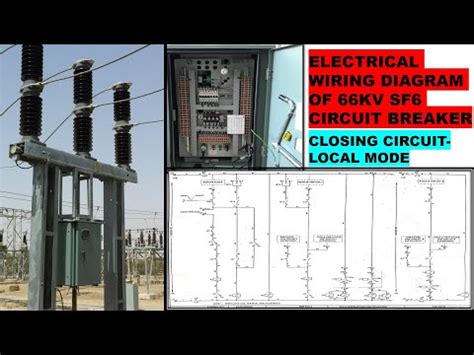 electrical wiring diagram  kv sf circuit breaker closing circuit local mode youtube