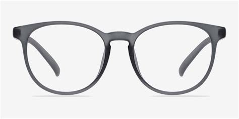 chilling round matte gray frame eyeglasses eyebuydirect
