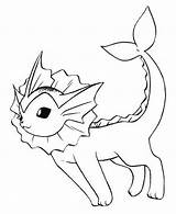 Pokemon Vaporeon Coloring Pages Color Print Getcolorings Getdrawings Books Sketchite Colorings sketch template
