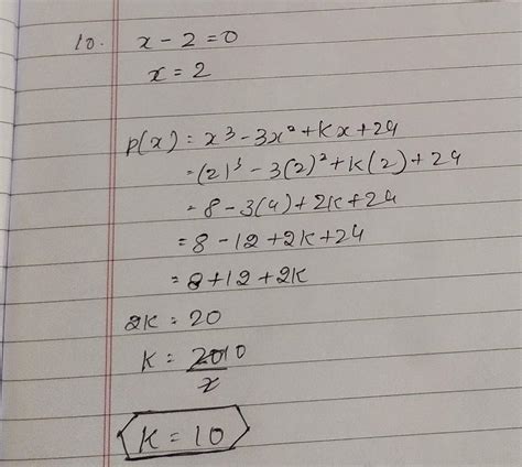 If X Minus 2 Is A Factor Of The Polynomial 3 X Cube Minus