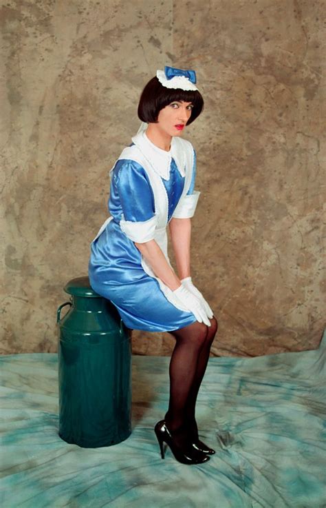 A Photo Of Me In My Bespoke Blue Satin Maid Uniform Which Sadly Didn T