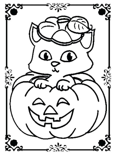 halloween cat printable coloring page  print  color