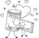 Peanut Butter Drawing Chocolate Getdrawings sketch template