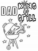 Dad Grill Coloring Gotfreecards Grandpa sketch template