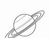 Saturn Coloring Planet Pages Printable sketch template
