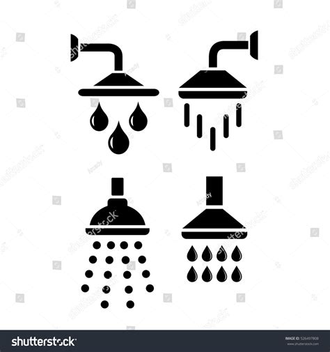 shower vector icon on white background stock vector